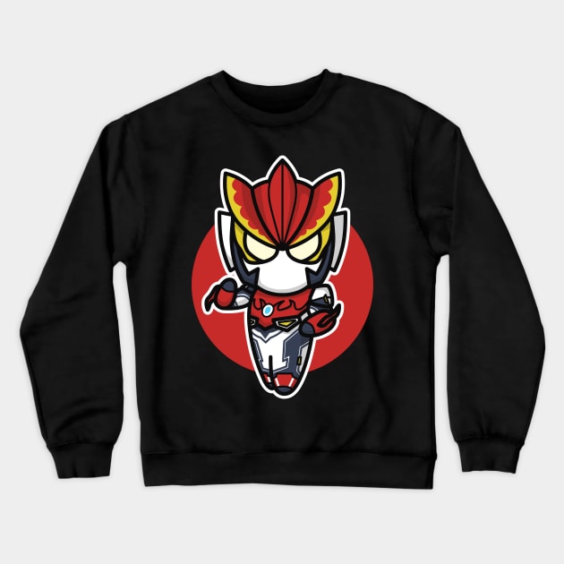 Ultraman Rosso Chibi Style Kawaii Crewneck Sweatshirt by The Toku Verse